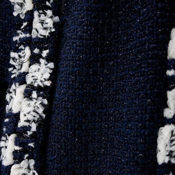 Chanel SS11 Metallic Distressed Hole Tweed Paneled Jacket - Picture 14 of 16